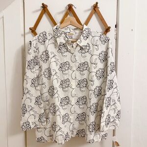 NWT Irish Linen Embroidered Top